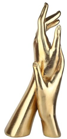 Harewtwy Resin Golden Hands Art Piece for Home Office, A Perfect Wedding & Friendship Gift