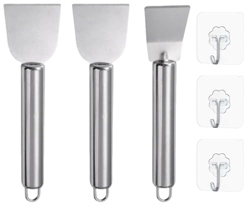 3 Pezzi Di Raschietti Per Ghiaccio, 3 Pezzi Di Ganci Trasparenti, Raschietti Per Ghiaccio Speciali Per Frigoriferi, Pale Per La Pulizia Dell'Olio Da Cucina, Ganci Di Stoccaggio Senza Punzoni.
