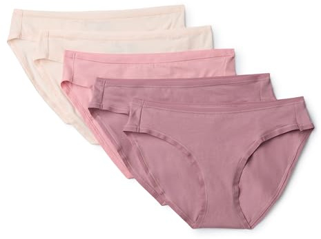 Amazon Essentials Culotte Slip Bas de Bikini en Coton Femme (Grandes Tailles Disponibles), Packs Multiples