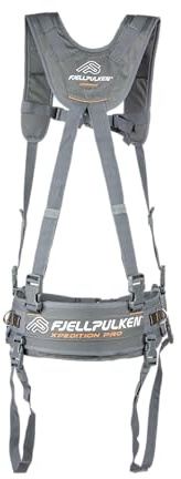 Fjellpulken Xpedition Pro Harness for Utility Sleds, Reinforced for 60+ kg Loads, with Back & Hip Support, Removable Backrest, Broad Straps for Optimal Load Distribution - Snow Sled Gear for Adults