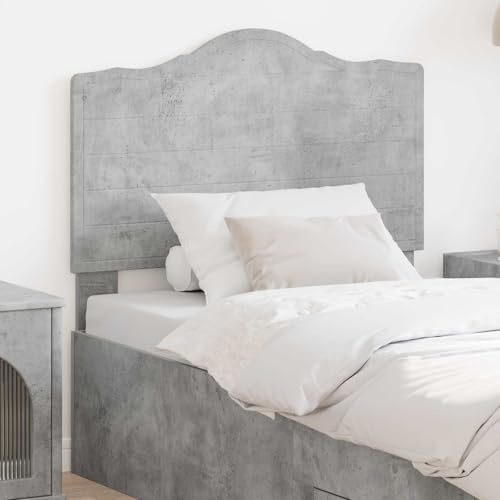 QUAHEAS Tête de lit autoportante moderne en béton gris 90 cm pour chambre à coucher, design durable, montage facile