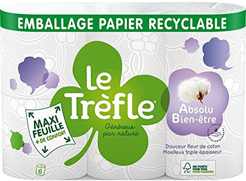 LE TREFLE Papier toilette Maxi Feuille Absolu bien-etre x6