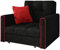 Mirjan24 Sofa Viva Bis I mit Schlaffunktion, Schlafsofa, einsitzer Polstersofa mit Bettkasten, Bettsofa inkl. Kissen, Farbauswahl, Wohnlandschaft (Alova 04 + Alova 46)