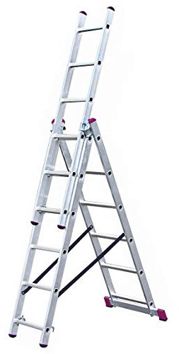 KRAUSE Corda VielzweckLeiter mit Treppenfunktion 3x6 Sprossen
