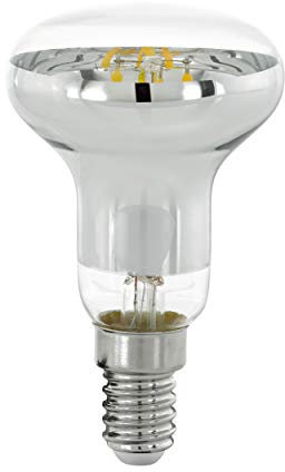 EGLO LED E14 dimmbar, Glühbirne, Reflektor, LED Lampe für Spot Beleuchtung, 6 Watt (entspricht 40 Watt), 470 Lumen, E14 LED warmweiß, 2700 Kelvin, LED Leuchtmittel, Glühlampe R50, Ø 5 cm