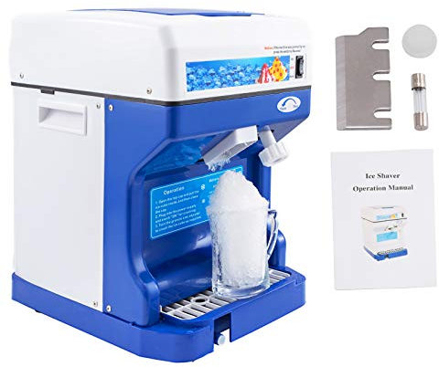 GIOEVO Macchina per Ghiaccio 120kg/H da Tavolo per Granita Frappè Sorbetto Commerciale, Macchina Ghiaccio a Scaglie Bevande Dolci Fresche 250W per Bar Gelateria Ristorante Panificio, Macchina Granita