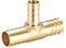 sourcing map 12mm x 16mm x 12mm Raccord Cannelé Tuyau Laiton Réducteur Barbelé Forme T 3 Voie Barbelé Connecteur Air Eau Carburant Gaz