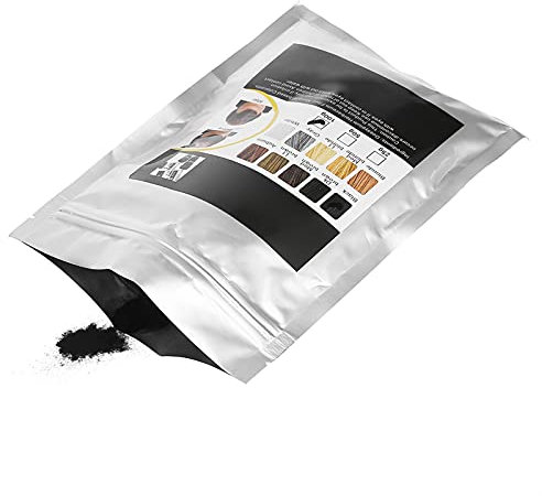 100g Haarverdichtungs Fasern Pulver – Nachfüller, Haarverdicker Lösung gegen Haarausfall Concealer volleres dichteres Haar für natürlich dicker aussehendes Haar (Schwarz)