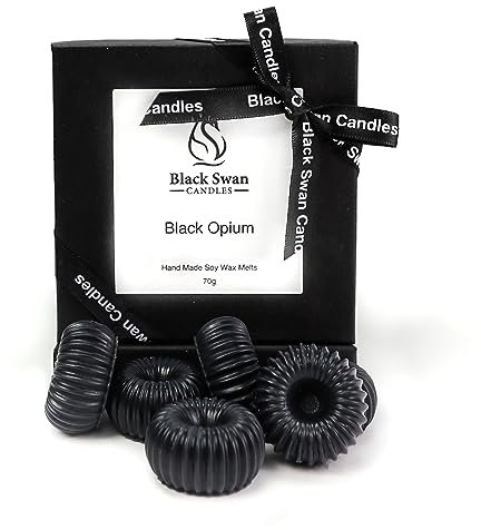 Black Swan Wax Melts, Natural Soy Wax, Premium Quality, Highly Scented, Handmade With Care ! (Black Opium)