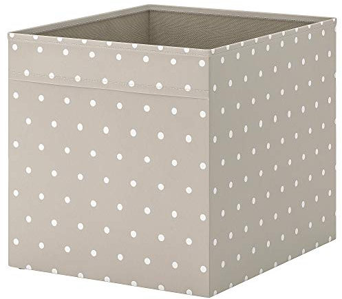 DRÖNA Box, 33x38x33 cm, beige/gepunktet - Aufbewahrungsbox kompatibel für Ikea-Kallax, Expedit