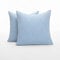 Deconovo Kissenhülle, 100% Polyester, Kissenbezüge für Haus, hellblau, 45 x 45 cm, Wohnzimmer, Schlafzimmer, 2 Stück