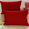 PETTI Artigiani Italiani - Coppia di Federe Cuscino 50x80 cm in Microfibra, Cuscini Arredo Camera da Letto, Divano, Set 2 Fodere Copricuscino, Federa Tinta Unita Bordeaux, 100% Made in Italy