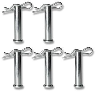 Werhe® 5 tlg. SchnellwechselBolzen für Erdbohrer. Bohrerverschluss Sicherungsbolzen mit Splint. Hergestellt aus hochwertigem Federstahl . Bolzen Passend für alle universell Erdbohrer