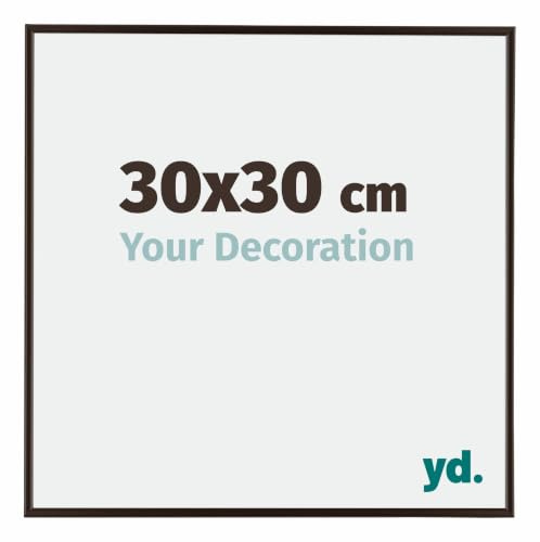 Your Decoration - Bilderrahmen 30x30 cm - Antrazit - Bilderrahmen aus Kunststoff mit Acrylglas - Antireflex - 30x30 Rahmen - Evry