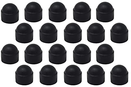 Design61 20x Runde Sechskant Schutzkappen M10 x SW16 mm mit Innensechskant für Muttern und Schraubenköpfe