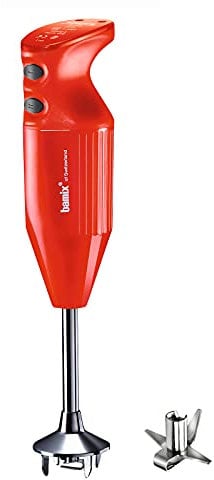 bamix Frullatore a immersione rosso M160 ONE incl. lama multiuso in acciaio inox, 160 watt, 2 velocità, Made in Switzerland, Rosso