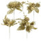 com-four® 4X Deko-Gesteck, dekorative Zweige als tolle Weihnachtsdekoration, schöner Raumschmuck, verschönert Geschenke auch für Kränze und Blumenarrangements DIY (goldfarben - klein)