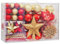 SA Products 108 Pieces Christmas Tree Baubles Set - Assorted Gold & Red Decorations - Shatterproof Hanging Ornaments for Xmas Trees, Wreath, Garland - Balls, Stars, Snowflakes, Icicles Decor