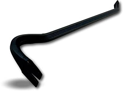 Pied de biche fer forgé | Lot de 3 | Dimension 60 cm | Haute résistance | Griffe étroite et pied recourbé | Pince à décoffrer levier en fer tige rigide | Arracher soulever buriner | Kibros PIBICH60x3