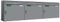 AL Briefkastensysteme Basic 3er Briefkasten RAL 9006 Weiß Aluminium Silber Edelstahl-farbig 3 Fach DIN A4 wetterfest Briefkastenanlage mit Posthaltebügel und 2 Namensschildern