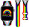 Lgbtq Flag Pride Watch Bands Compatible with Apple Watch 38mm 40mm 41mm 42mm 44mm 45mm Silicone Wristbands Replacement Strap for IWatch Series 7 6 5 4 3 2 1 SE Women Men Unisex Gifts(42mm/44mm)