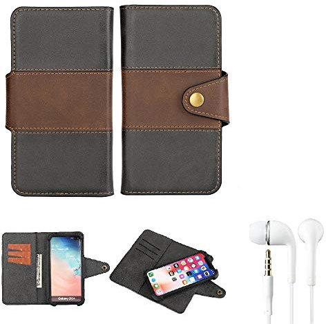 K-S-Trade Protective Case For Xiaomi Redmi K50 Gaming Editio Cell Phone Case Protective Cover Bookstyle Wallet Case Compatible With Xiaomi Redmi K50 Gaming Edition + Earphones Bumper All-round Brown
