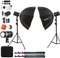 GODOX AD300 Pro Twin Studio Portable Flash Kit with AD-S85S Silver 85cm Softboxes, 300Ws Flash with TTL HSS 1/8000th High Speed Bi-Colour Modelling Lamp + 12 Month Extended Warranty Card (3 Yrs)