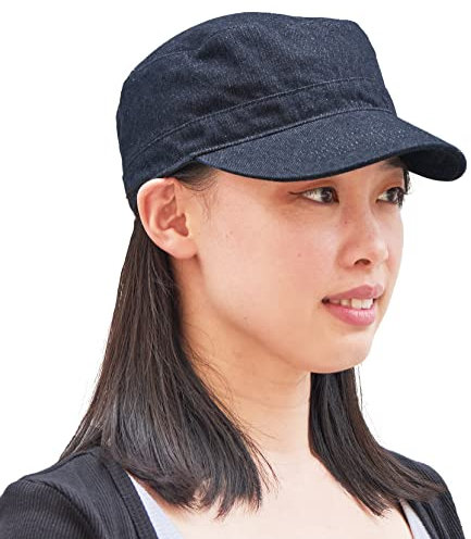 CHARM Herren Baumwolle Military Army Cap - Damen Sommer Basecap Winter Hat Mütze Indigo