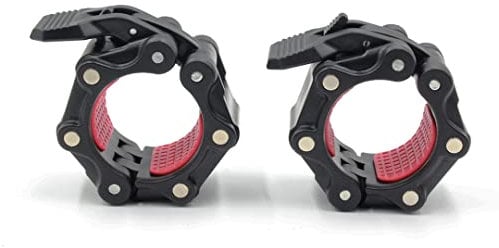 VMFTS 2 inch Olympic Barbell Clamps with Magnets Double Lock Non-Slip Magnetic Weight Clips 50mm Barbell Collars Quick Release Barbell Clips for Weightlifting Bars Body-Building Apparatus