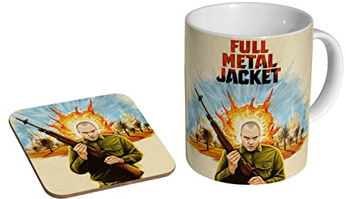 profiles Full Metal Jacket - Ceramic Coffee Mug + Coaster Gift Set