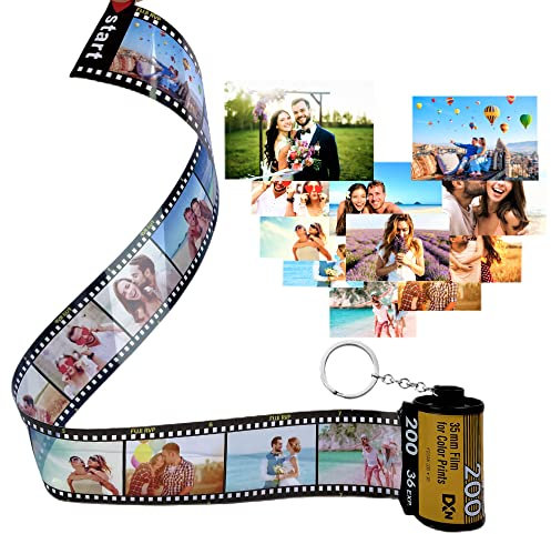 Personalisierter Fotofilm-Schlüsselanhänger, Benutzerdefiniertes Spotify Foto, Filmrolle schlüsselanhänger, Foto-Rollen-Schlüsselbund, Personalisiertes Geschenk für Dame Mutter Mann Familie, 30 Fotos