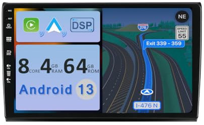 YUNTX [4GB+64GB] Android 14 Autoradio für FIAT Bravo (2006-2012)-2 Din-[Integriertes Wireless CarPlay/Android Auto/DSP/GPS]-IPS 2.5D 9”-Kamera+MIC-DAB/Lenkradsteuerung/360 Kamera/MirrorLink/WiFi/USB