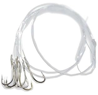 Mazzetto per Cefali 8 Ami – Terminale da Pesca Montato in Nylon Alta Resistenza, Ideale per Cefali con Pastella o Sarda – Pronto all’Uso per Pesca da Molo e Porto (HOOK #10 EU)