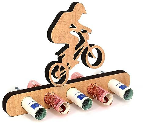 Giftota - Originelle Geburtstag Geldgeschenk Holz - Geschenk für BMX Fahrer - Mountainbike, Gelände Fahrrad Geldgeschenk - Geschenke aus Holz - Geschenke Geldgeschenk für Frauen & Männer