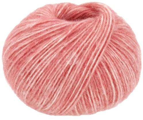 LANA GROSSA Natural Alpaca Pelo | Flauschige Netzgarnstruktur aus Baumwolle gefüllt mit Baby Alpakafasern und Merino Schurwolle | 50g Wolle zum Stricken & Häkeln | 125m Garn FB16
