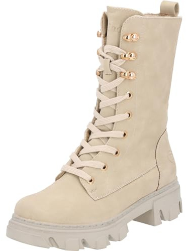 Palado Boots Damen Gavdos – elegante Stiefel - leicht gefütterte Stiefeletten - bequeme Schuhe für Herbst & Winter Beige UK4,5 - EU37