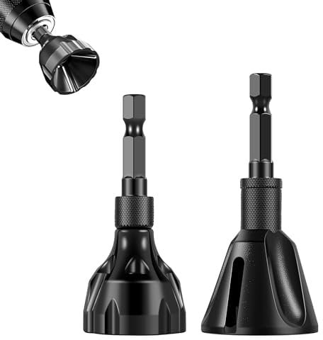 AROUROUA 2Pcs Burr Removal Tool for Metal Deburring Chamfer Tools Drill Bit Remove Burr Tool, Metal Thread Burr Remover - Fits 1/8 -1 (3mm-25mm)