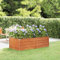NITCA Letto di Coltura Rialzato Giardino in Acciaio Corten, Fioriera Rialzata da Esterno, Fioriera da Giardino, Letto Rialzato per Balcone, Terrazzo o Giardino, 160x80x45 cm