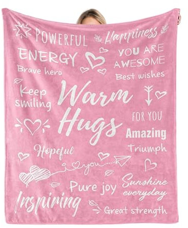 Litinliv Plaid Couverture Polaire, Plaide Personnalisée, Plaid Canapé Flanelle Doux et Chaud, Couvertures et Plaids, Cadeau Maman Anniversaire, Cadeau Papa Anniversaire, 150 x 130cm (Rose)