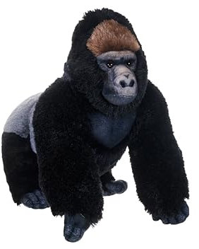 Wild Republic Artist Collection Stehender Gorilla, Plüschtier, 38 cm, Kuscheltier, Füllung besteht aus gesponnenen recycelten Wasserflaschen, 15