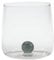 Zafferano Bilia Glasbecher - Handgemachtes Borosilikatglas, Verziert mit bunter, farbiger Glaskugel im Inneren, cl 44 h 90mm d 88mm - Set 6 Stück (Grau)