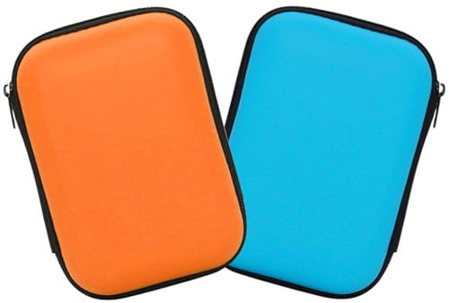 2 Pezzi Custodia Rigida per Carte da Gioco con Cerniera, Mini Scatola Porta Carte da Collezione (Colori Casuali, Carte Non Incluse)
