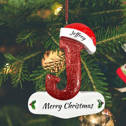 Personalised Christmas Ornaments 2024, Custom Christmas Letter Hanging Pendant, 26 letters Christmas Tree Decorations, Christmas Hanging Decoration