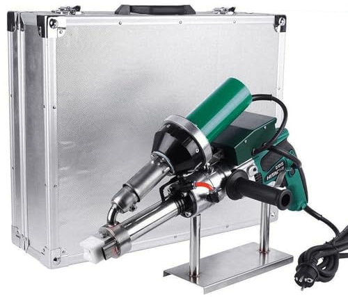 1600W Handheld Plastic Welding Gun Hot Air Heat Gun Adjustable Temperature PVC PP HDPE LDPE Plastic Extrusion Welder Kit for Fabrication & Repair