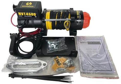 NovaWinch NVT4500i SR Elektrische Seilwinde Bootswinde 12 V - 2043 kg / 4500 lbs Motorwinde 2200 W - Bootsanhänger, Offroad, Quad - 15 m Synthetikseil mit Haken