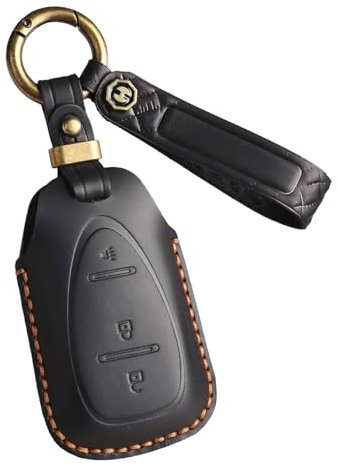 ontto Coque de clé de voiture intelligente pour Chevrolet Onix Equino Orlando Cruze Spark Sonic Camaro Volt Bolt avec porte-clés, noir