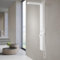 Pannello Doccia Squadrato Alluminio Bianco Opaco 1500x200mm - 4Jets - 3 Funzioni - Doccino e flessibile 150CM Mod. Bormio