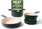 Alva Neat 5-Piece Space-Saving Ceramic Cookware Set, Health-Conscious PFAS/PTFE/PFOA-Free, Recycled Aluminum, Stackable Design, Oven & Induction Safe, Effortless Cleaning & Long Lasting Cookware