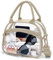 TOURIT Transparente Lunchtasche Stadion Genehmigt Mit Verstellbaren Trägern Transparente Tasche,für Frauen Männer Arbei Einkaufszentren, Fitnessstudios PVC Beige