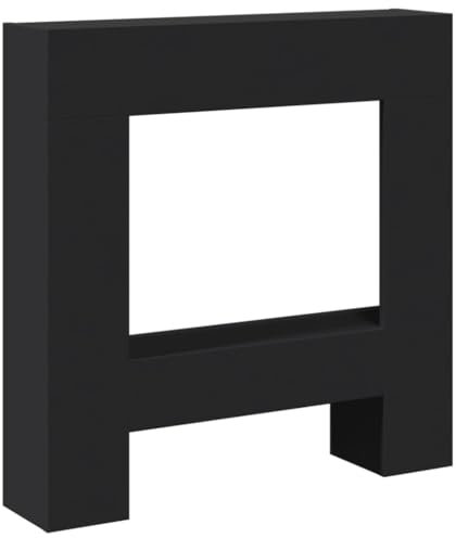 Kangmusi Kaminumrandung Schwarz 81x18x82 cm Holzwerkstoff, kangmusi854599